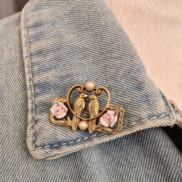 Compania Fantastica Blue Denim Jean Applique Jacket With Colorful Patchwork Sz M - Picture 9 of 16